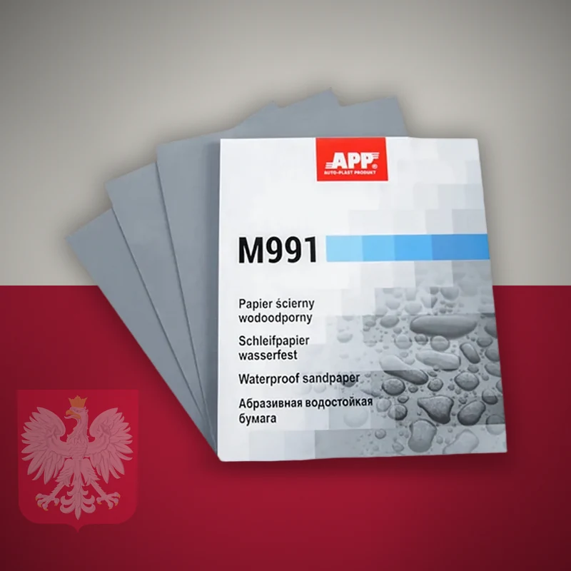 APP M991 — водостійкий шліфувальний папір, аркуш 230 × 280 мм — фото 2