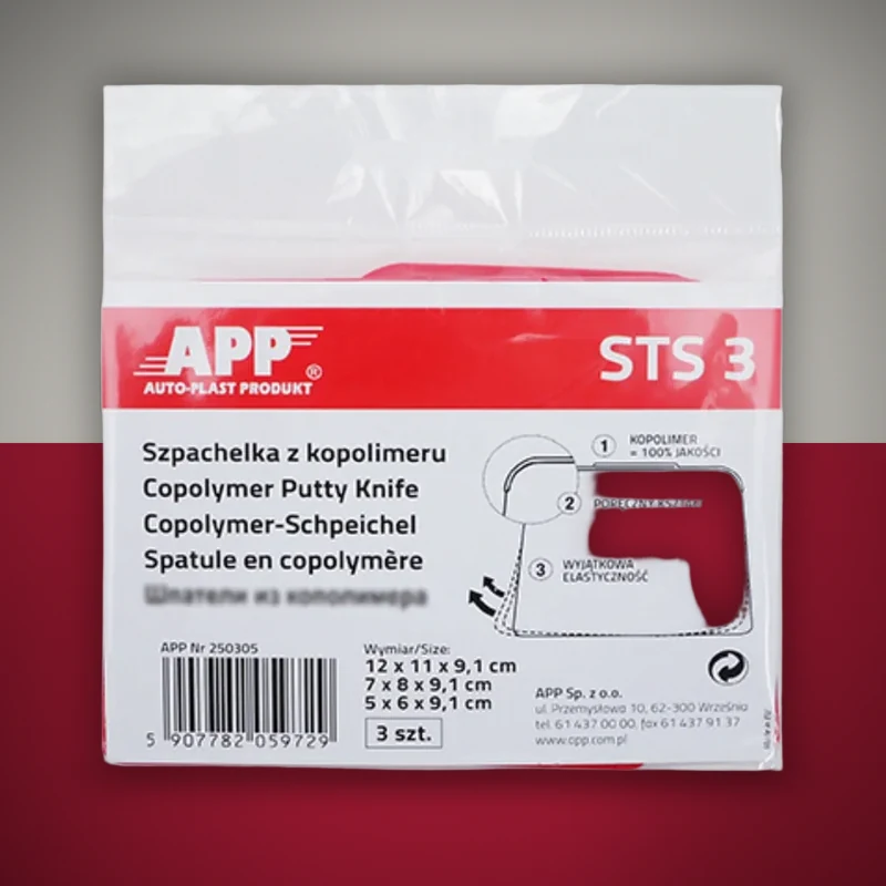 APP STS 3 — пластикові шпателі з кополімеру, набір 3 шт