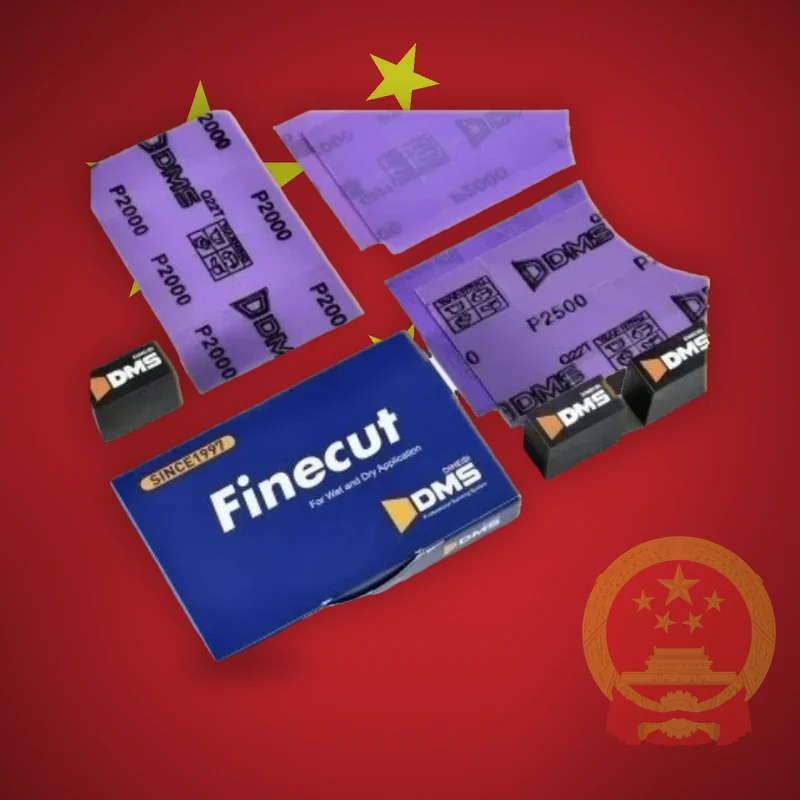 DMS Finecut — гумовий брусок і 6 листів тонкого абразиву