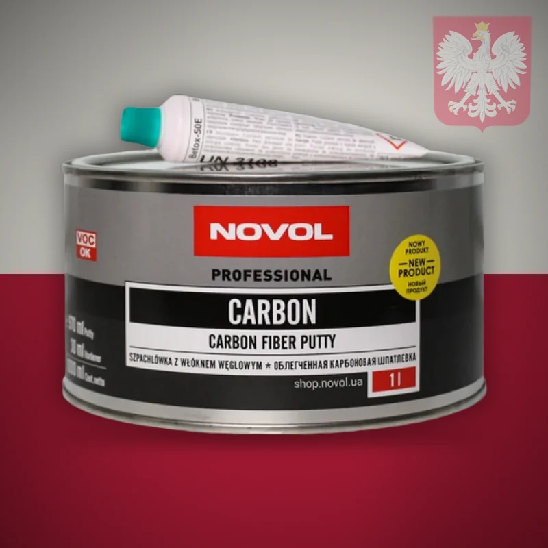 NOVOL Professional CARBON — шпаклівка з вуглеволокном 1 л — фото 2