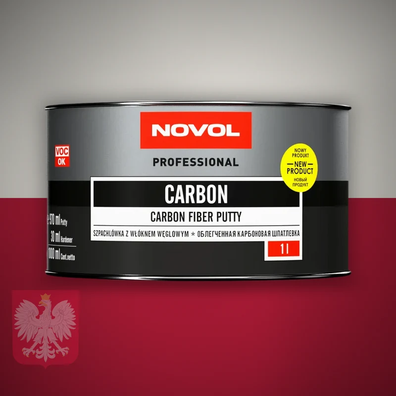 NOVOL Professional CARBON — шпаклівка з вуглеволокном 1 л